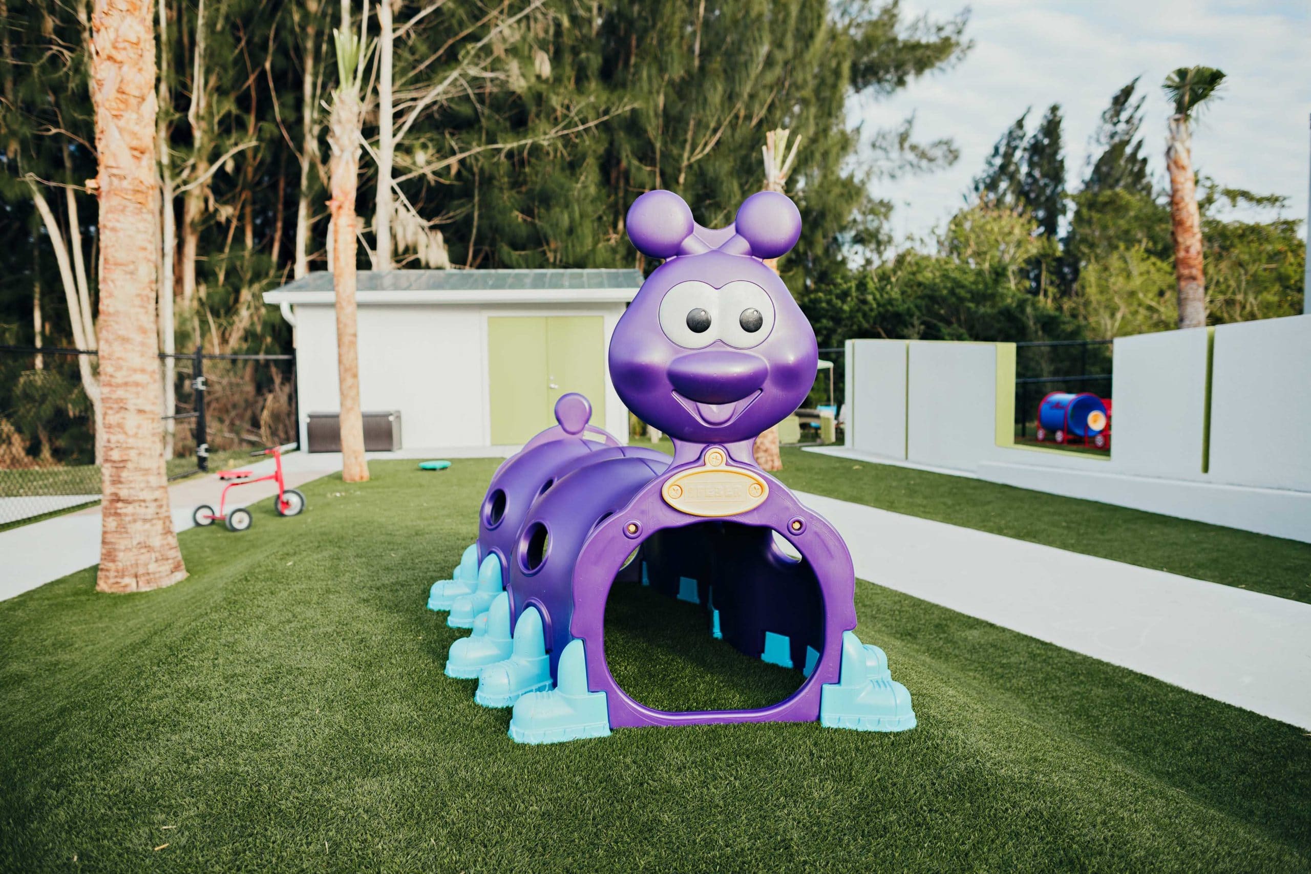 Purple Worm Playground Toy at Bloom Academy